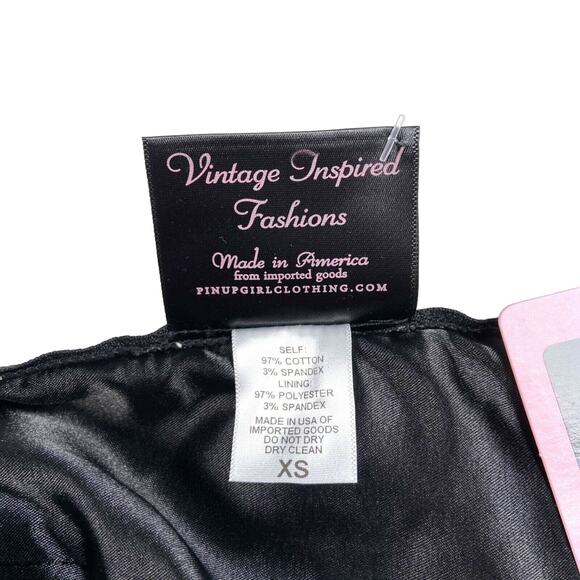 Pinup Couture Havana Nights Dress Hibiscus Stripe Laura Byrnes Women Extra Small - Picture 4 of 5